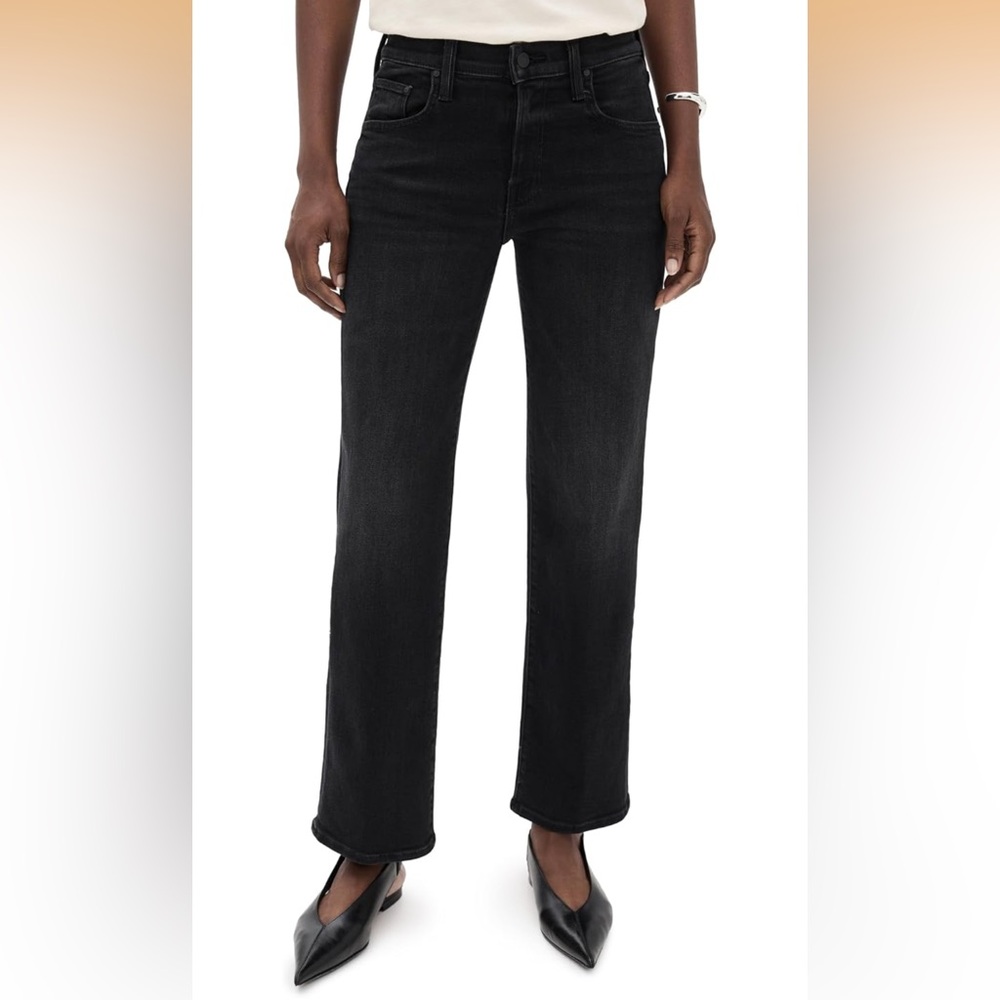 MOTHER Black Bootcut Jeans with Subtle Stretch